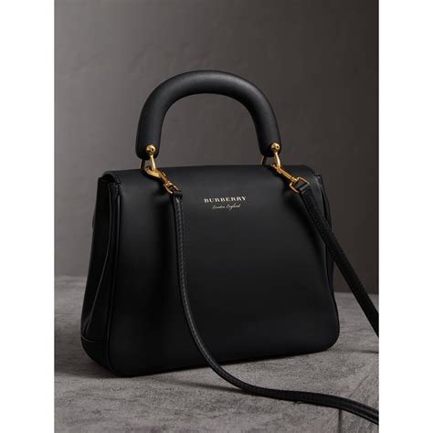 burberry women's medium dk88 top handle bag black|BURBERRY Trench Calfskin Medium DK88 Top Handle Bag .